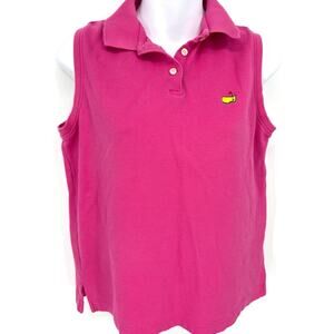 Masters Collection Pink Pima Cotton Sleeveless Golf Polo M